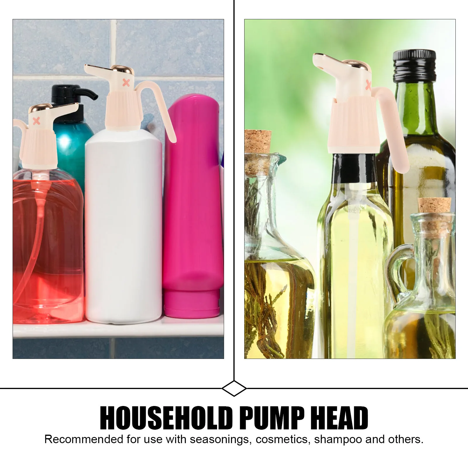 

Pump Head Press Nozzle for Sauce Bottle Food Grade ABS Reusable Ketchup Pump Dispenser for Oil Syrup Oyster