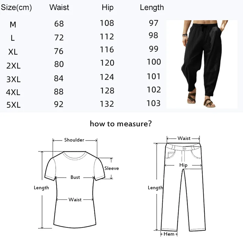 Spring Mens Jogger Linen Wide Men Pants Cottonl Trousers Oversize Streetwear Male Autumn Yoga Pants Casual Men Sweatpants