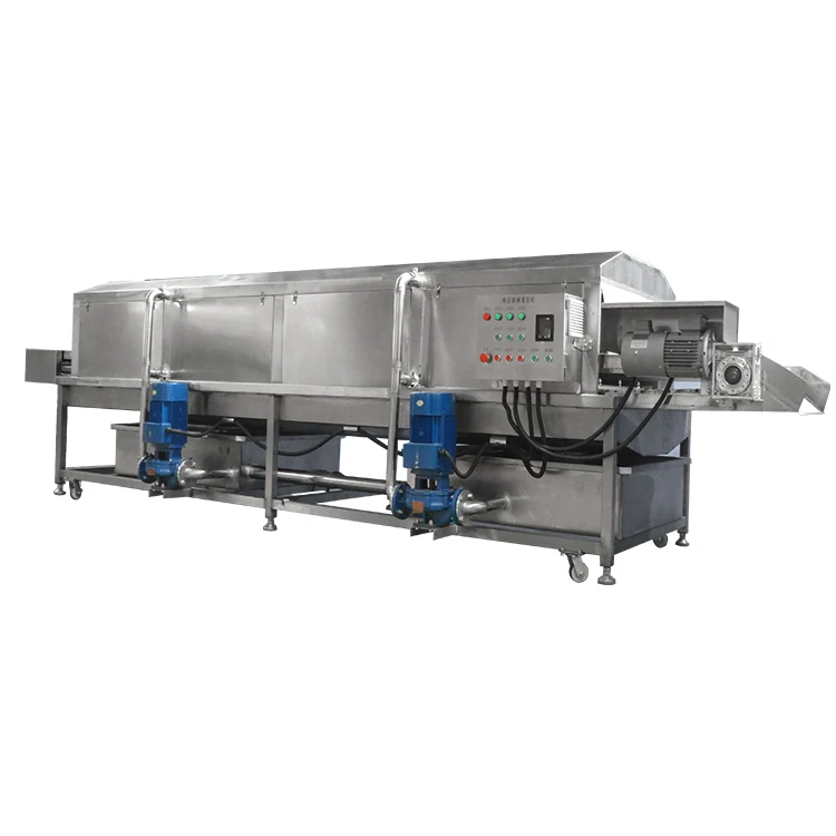 Industrial Conveyor Belt High Pressure Spray Water Bubble Fresh Fruit Washer Leaf Root Vegetable Washing Machine