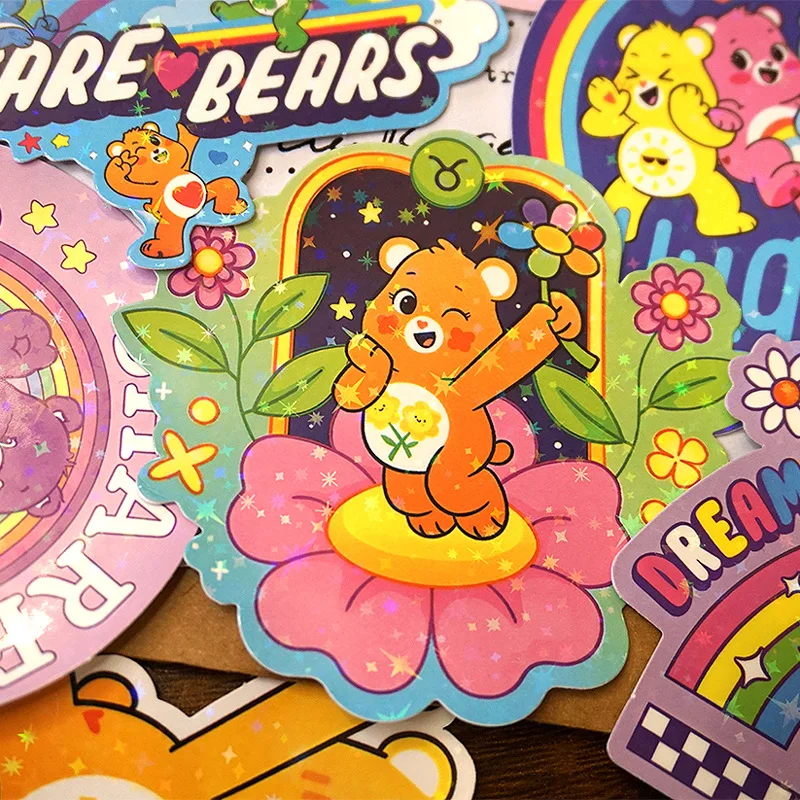 Pegatinas coloridas de gran tamaño para maletas, bonitas pegatinas impermeables de Carebear de 32 piezas, para más detalles, novedad, 2024