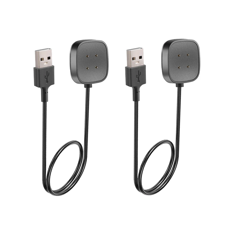 A35Q-2Pack 3,3 FT Kabel ładowarki Stacja ładująca USB do smartwatcha Fitbit Sense/Versa 3