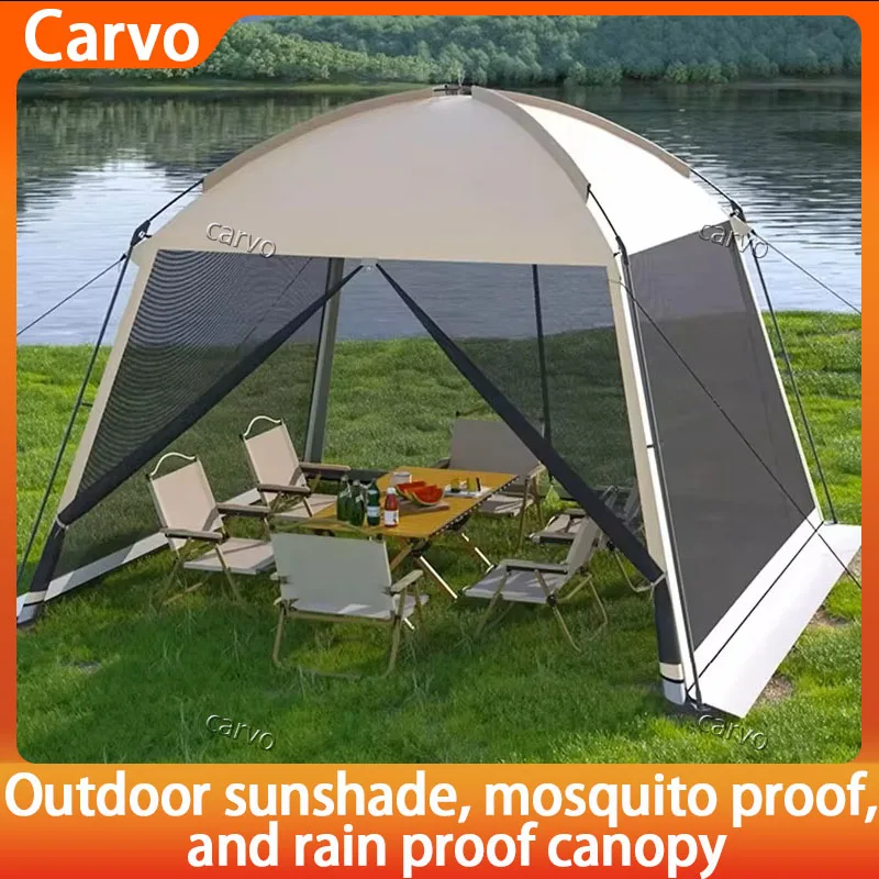 Outdoor Camping Tent Sunshade Netting Rainproof Sunscreen Mosquito-proof Mesh Shed Portable Tent Beach Camping Gazebo