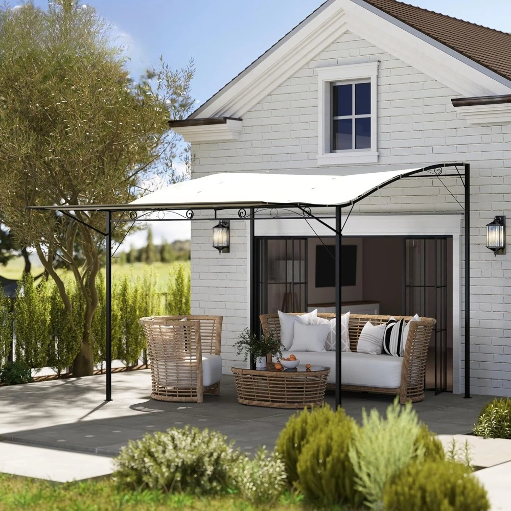 

10' X 8' Outdoor Pergola and Patio Gazebo, Extendable Side Awning, Sun Shade Shelter, Customized