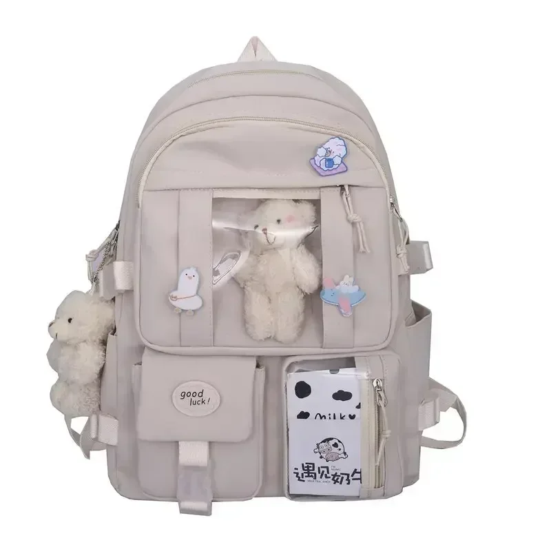 Fashion Schoolbag Large Capacity High School Female Backpack Daily Leisure Bags 2024 Shoulder Adjustable Backpack