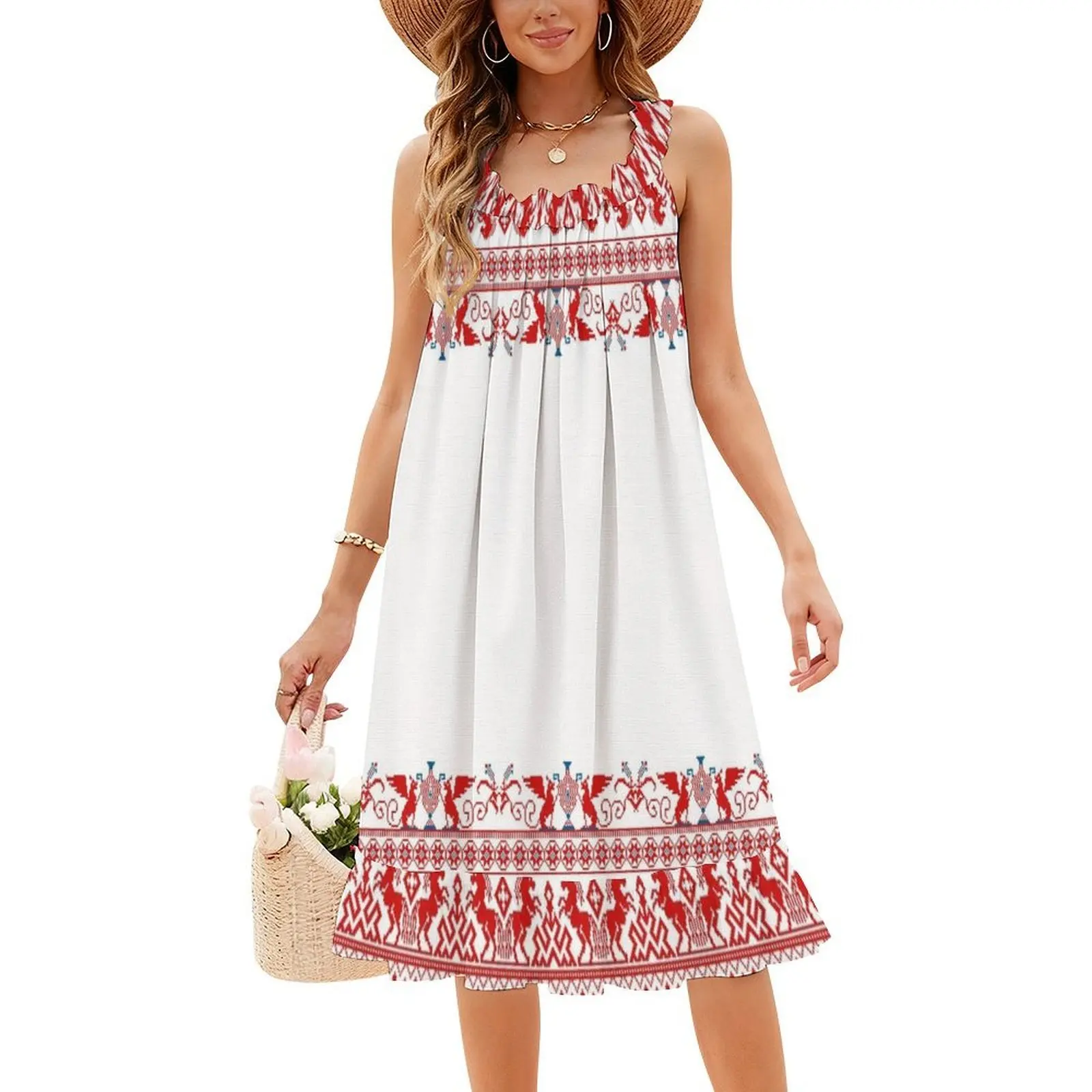 Russische Ornament Bloemen Jurk - usage example