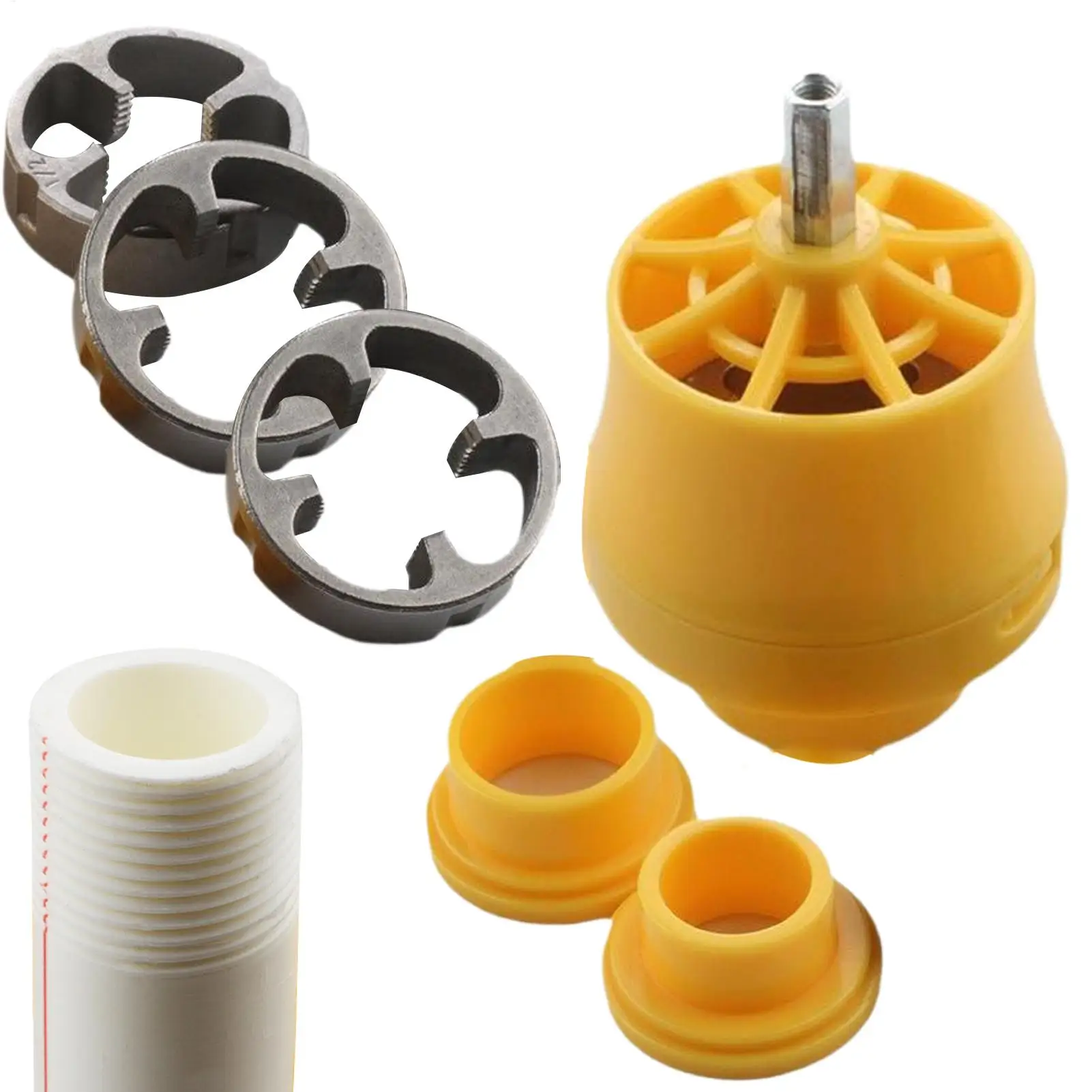 6 Pieces Pipe Threader Kit Plumbing Tool Thread Maker Tool Full Grinding Plumbing Manual Hand Tool Efficient Crafting Workshop
