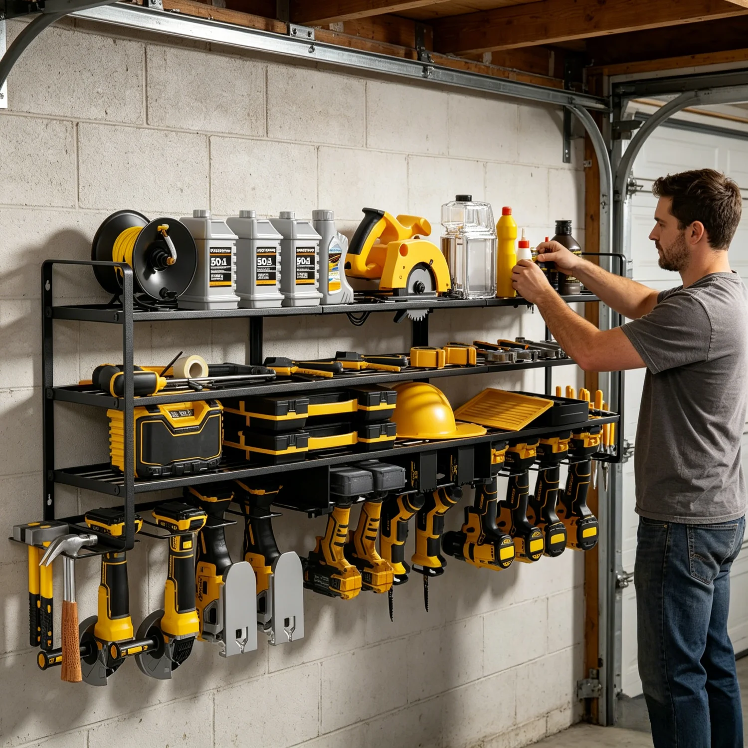 Heavy Duty Power Tool Wall Organizer Rack