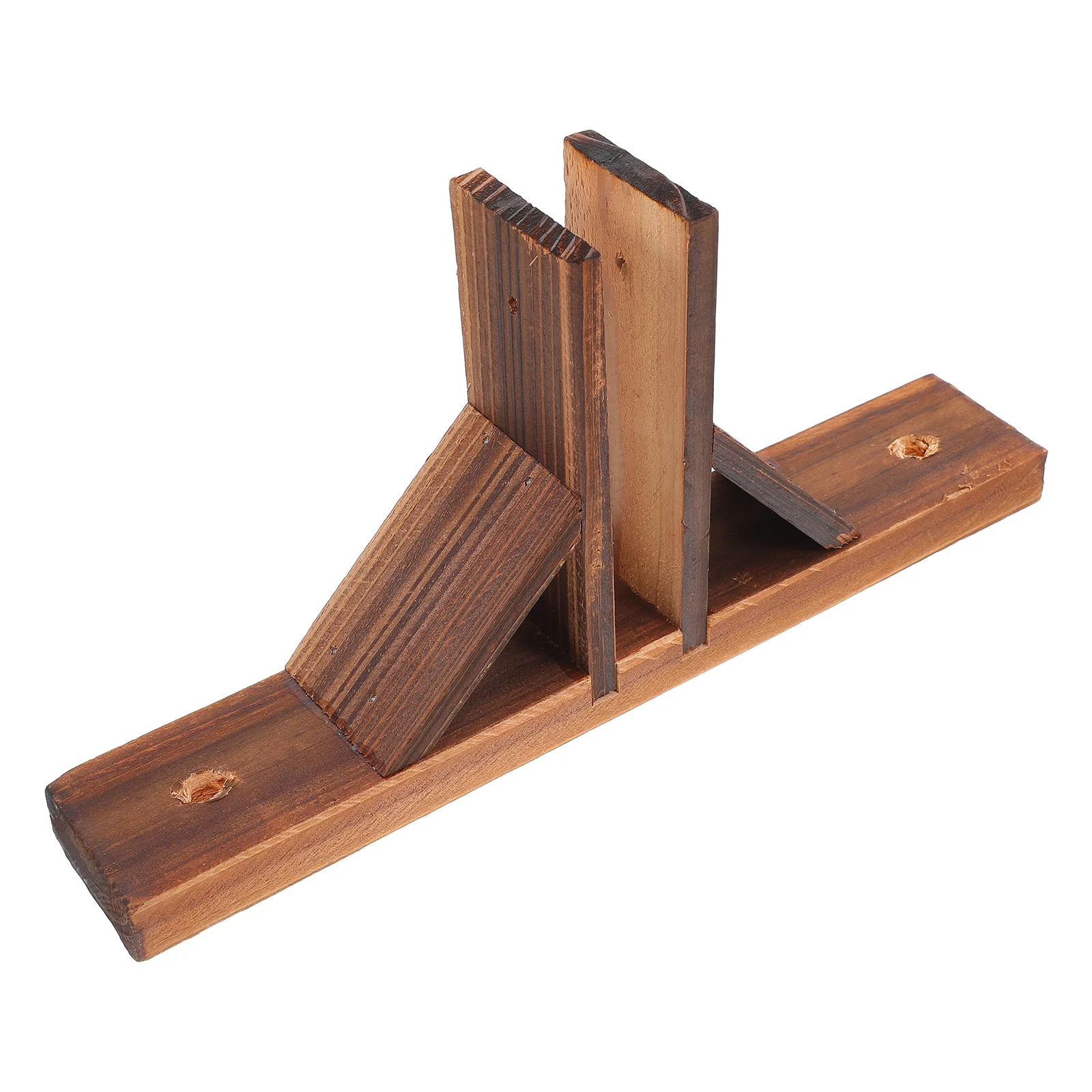 Wooden Fence Base Bracket Brown Small Triangle Shelf Brackets Outdoor Garden Yard Fence Support Feet Holder Garden Fencing