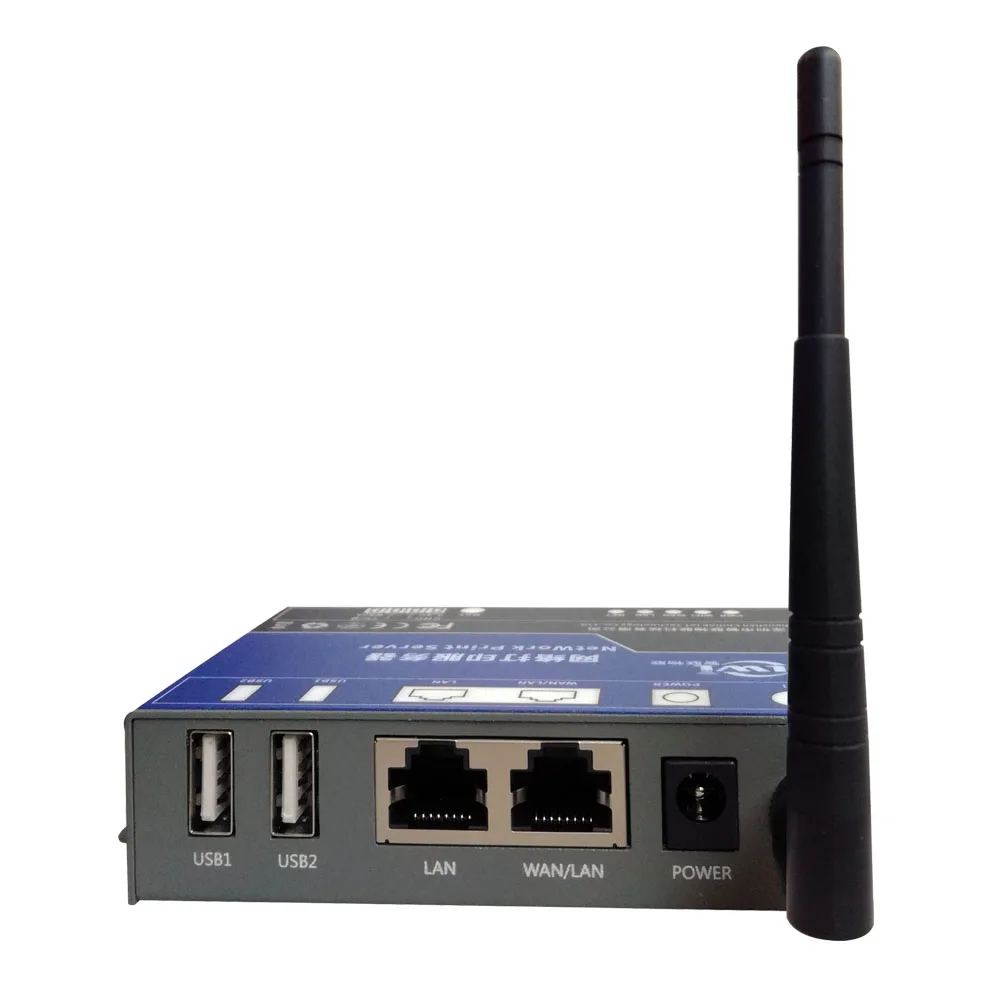 Durable Wifi Printing Server with 1/2 USB Port for HP Canon Espon Office Home Printer Sharing
