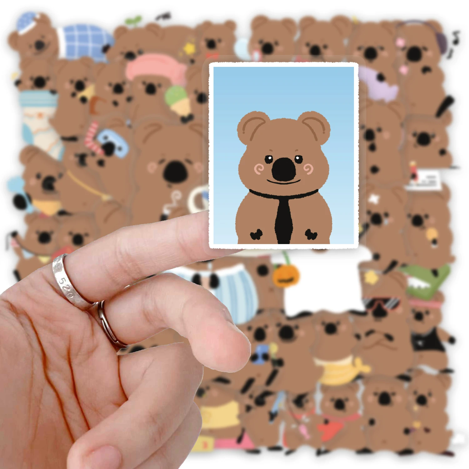 50PCS The Daily Life of Short tailed Dwarf Kangaroo Fun Stickers DIY Phone Case Laptop Water Cup Computer Toy Stickers