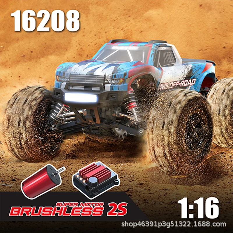 New Mjx Hyper Go 16208/16209 1/16 Brushless Rc Car Hobby 2.4g Remote Control Pickup Truck Model 4wd High-speed Off-road Boy Gift