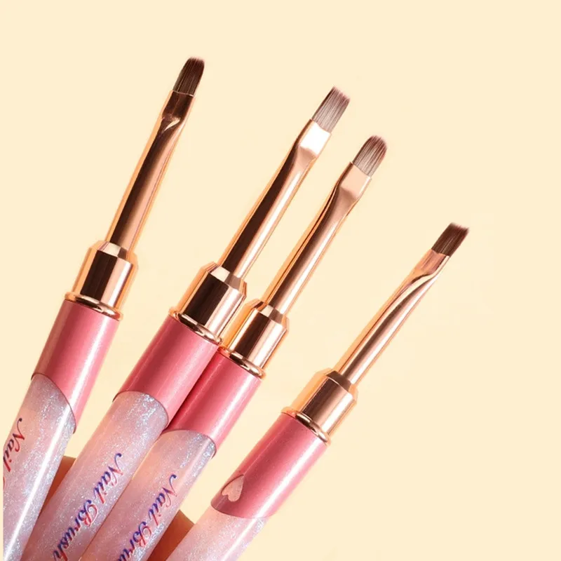 

1/2PCS Pink Nail Glue Phototherapy Pen UV Gel Brush Pen Acrylic Nail Painting Drawing Brush Manicure Professionnel Brushes Tool