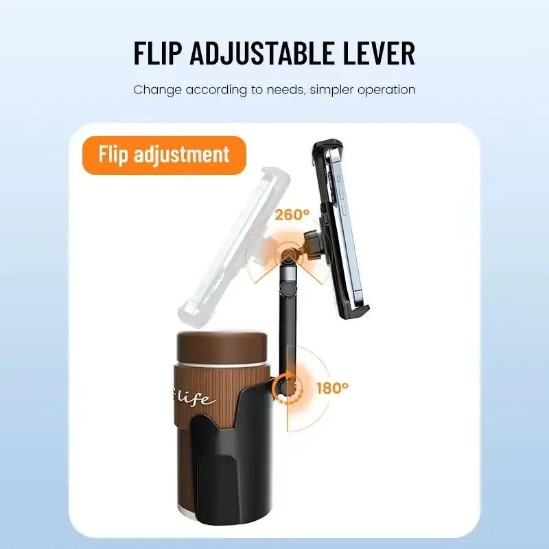 متعددة الوظائف 360 دوران كأس السيارة حامل لوحي المتوسع مع حامل الهاتف الخليوي الهاتف الذكي اكسسوارات التخزين الداخلي للسيارات #5