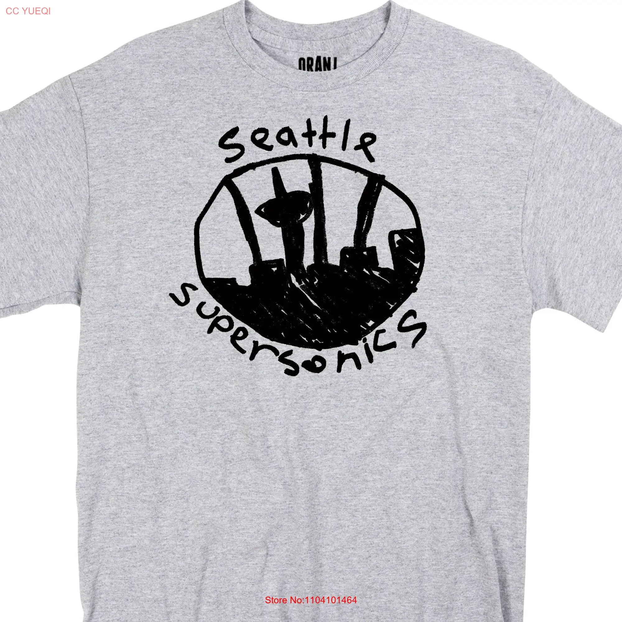 Seattle Supersonics T shirt long or short sleeves