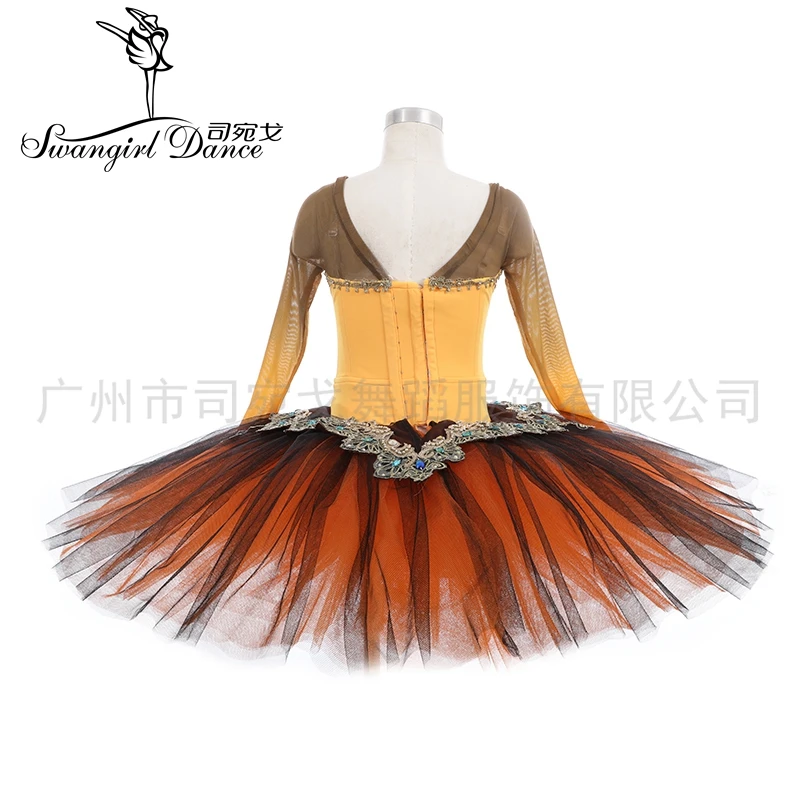 New Orange Color Blingbling  Ballet Tutu Competition Performance Tutu Customized BT4213