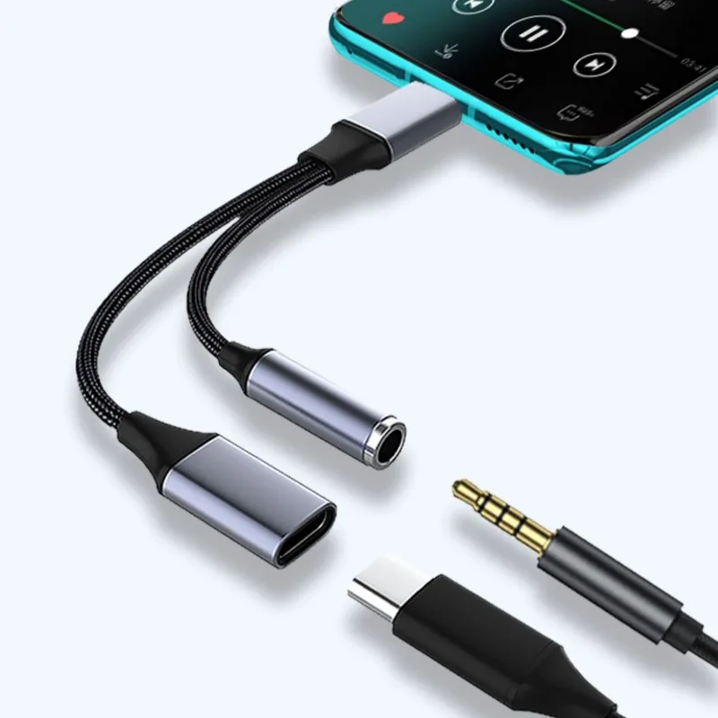 Type-C 3.5 Jack Audio Cable USB C To 3 5 MM Jack Aux Adapter Phone Accessories Cabo Adaptador USB Tipo C USB C Adapter HeadPhone