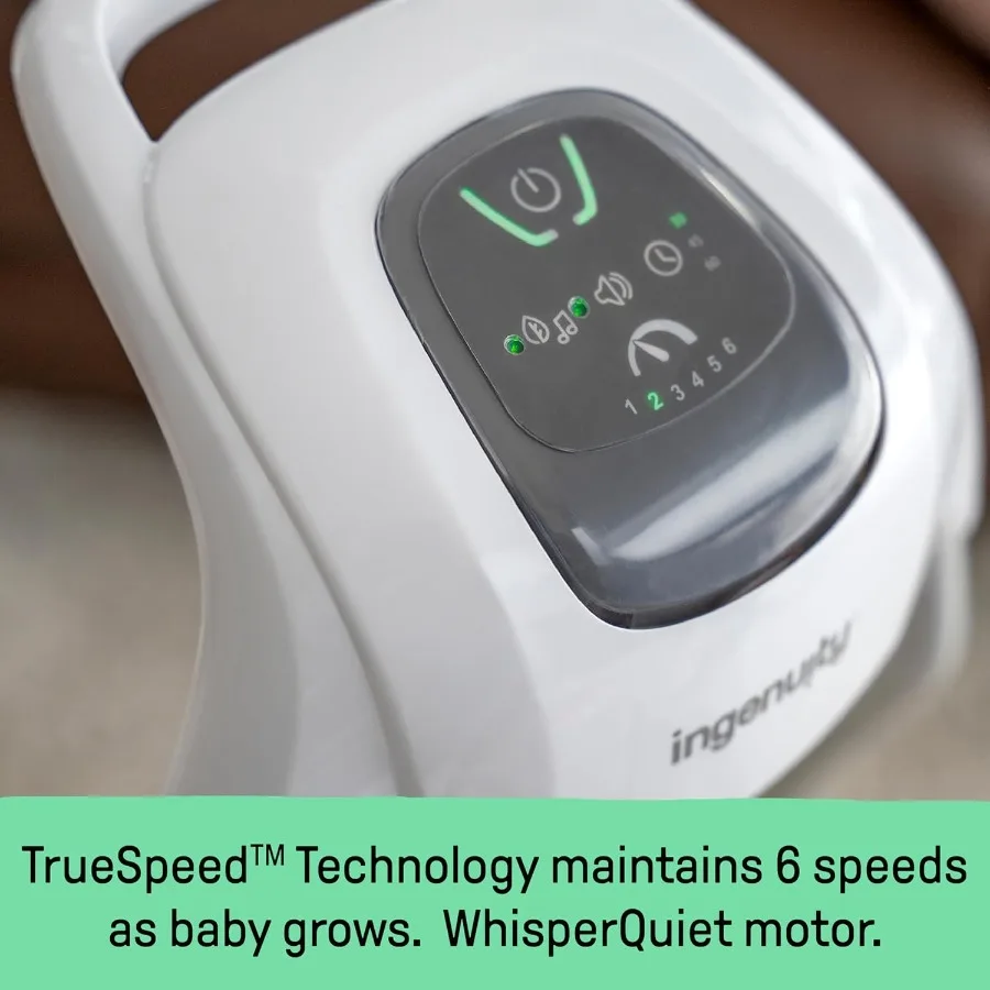 シンプルで快適、軽量でコンパクトな6段階振動、多方向ベビーブランコ、自然の音、0～9ヶ月、6～20ポンド対応