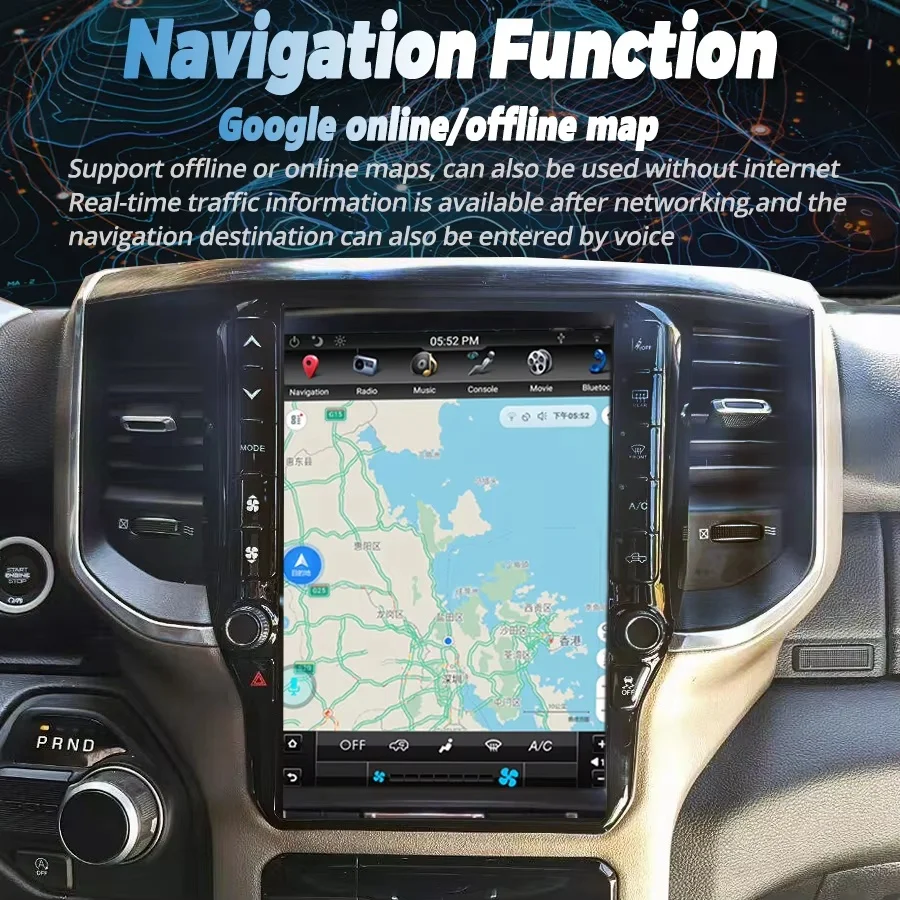 

Сенсорный экран с Android Auto и CarPlay для Dodge Ram 1500 2009-2012, GPS-радио, мультимедийный видеоплеер, стереосистема, навигационное устройство.