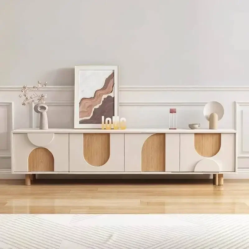 Creative Adjustable Stable Rustic Tv Cabinet White Reliable Sophisticated Premium Tv Cabinet Meuble Television Home Furniture