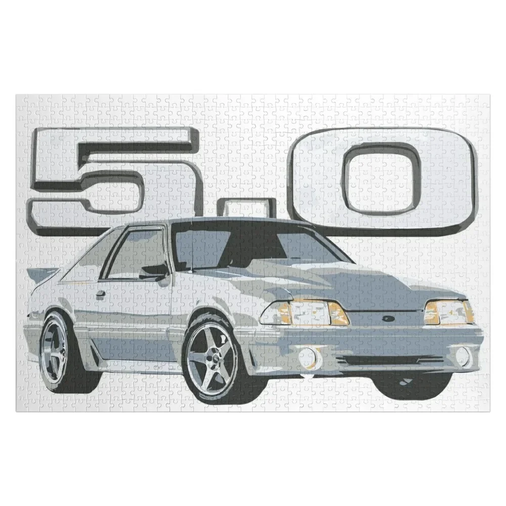 Mustang GT 5.0L V8 Fox Body USA Jigsaw Puzzle Photo Custom Wood Animals Woodens For Adults Personalized Child Gift Puzzle