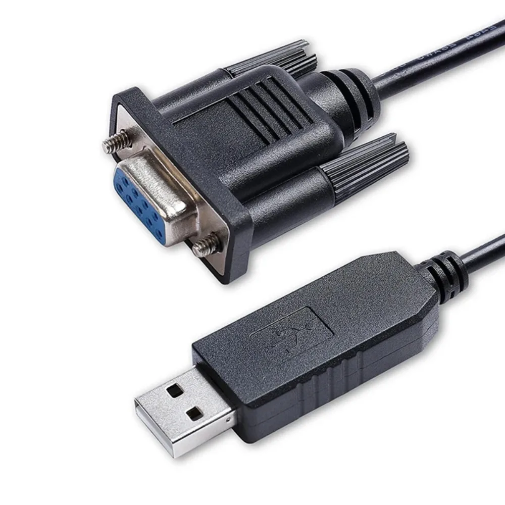 Silicon Labs CP2102 USB to RS232 Serial Adapter Cable – DB9 Female Null Modem & Standard Pinout for POS, Printer, Industrial PC