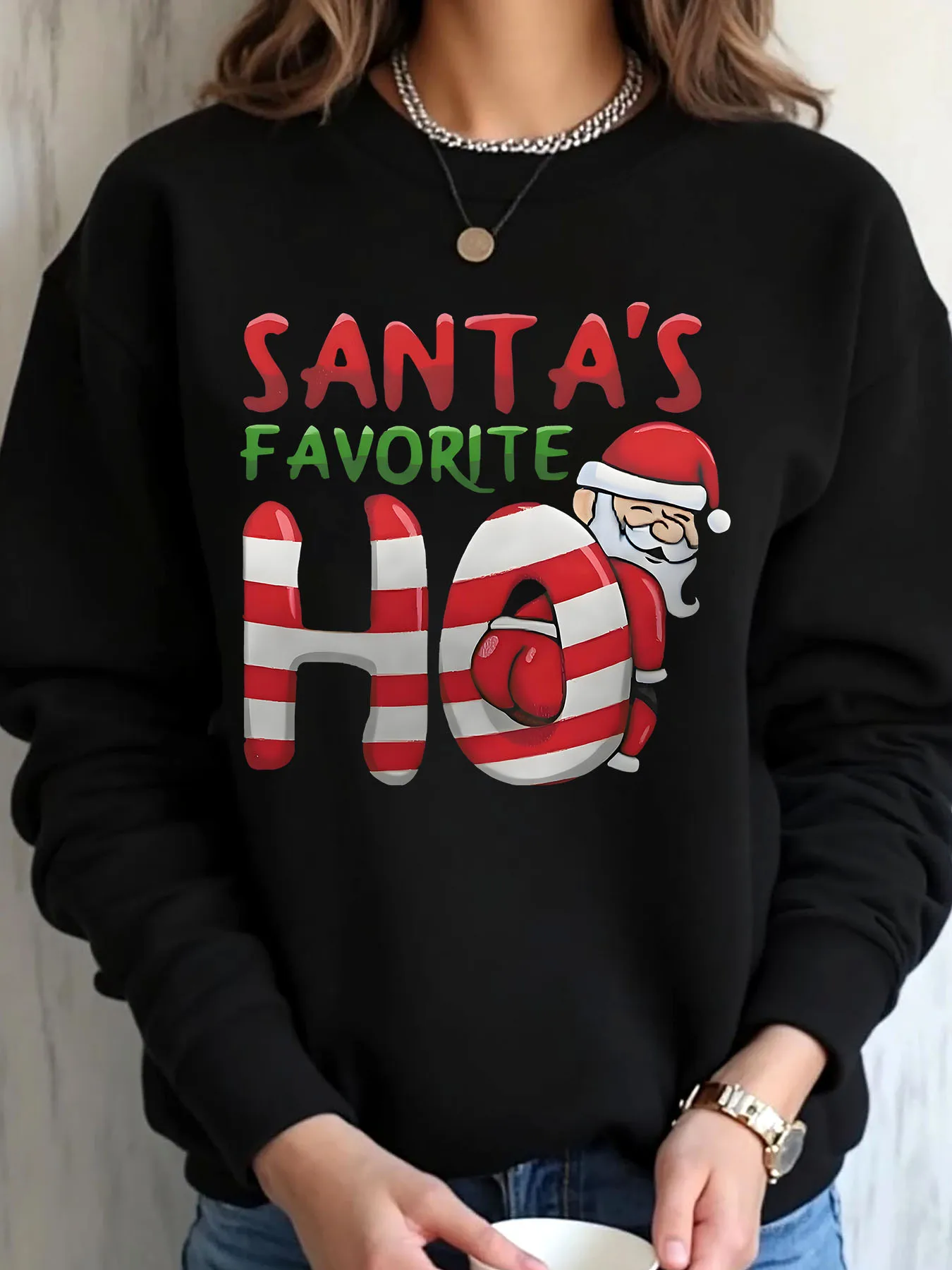 Women Oversized Sweatshirt Christmas Holiday Most Likely To Nap On Christmas Print Outdoor Wear