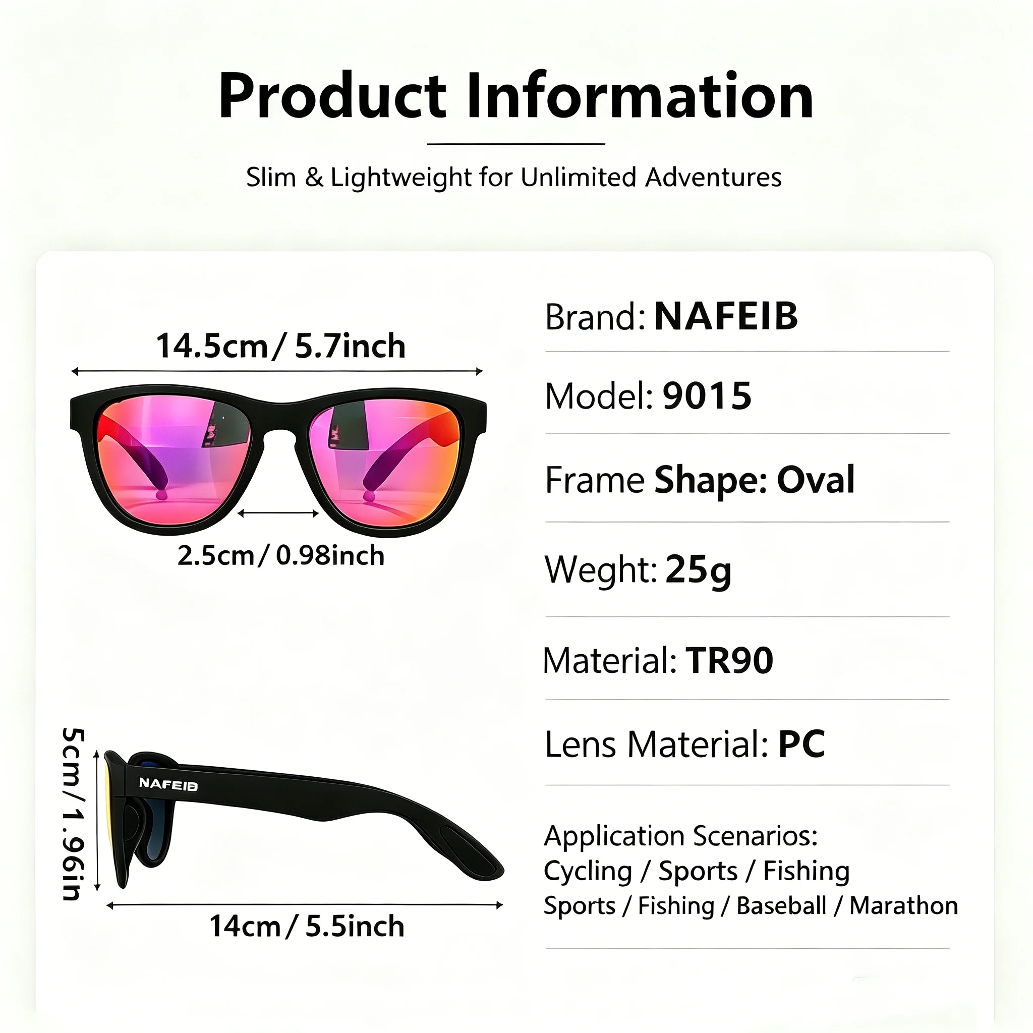 Professional UV400 Polarized Goggles Outdoor Protective Eyewear for Cycling Fishing Driving Hiking And Street Photography