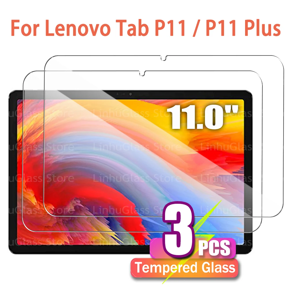 Protector de pantalla para tableta Lenovo Tab P11 / P11 Plus (TB-J607/J616F/J606F/J606X) Película de vidrio templado de alta sensibilidad de 11 pulgadas