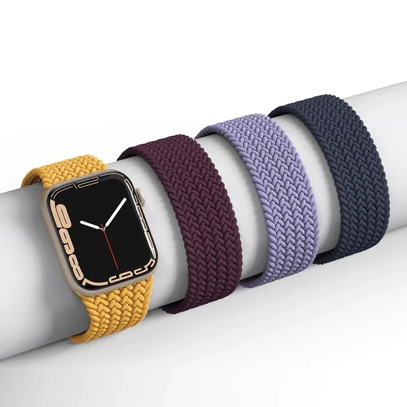 Band For Apple watch Series 10 46mm 42mm 9 7 8 5 SE 6 44mm 45mm 40mm 38 41mm Ultra 49mm bracelet correa Braided Solo Loop Strap