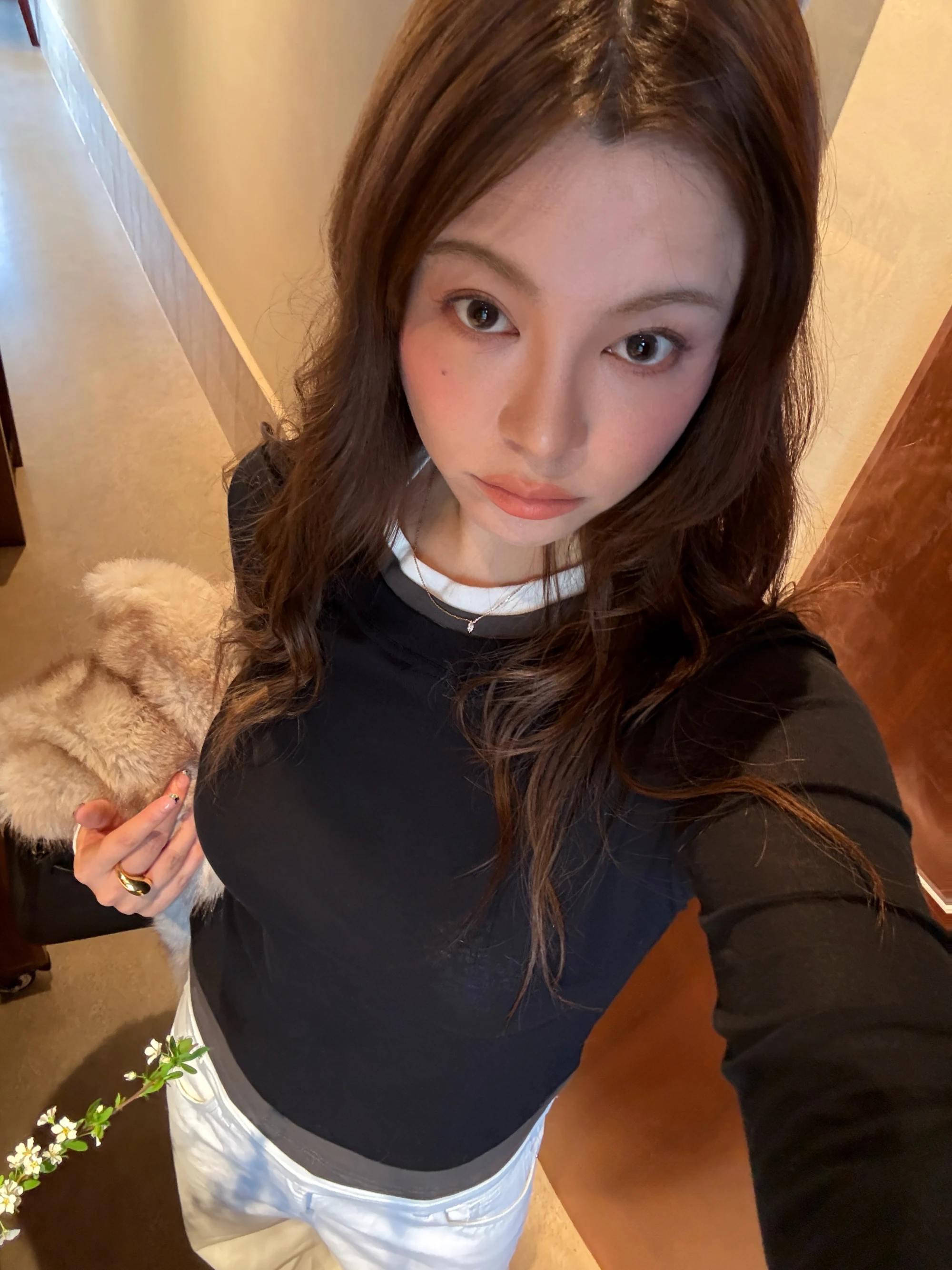 

Повседневная женская футболка с длинным рукавом и круглым вырезом, имитация многослойности, хлопковая, дышащая, приятная к телу