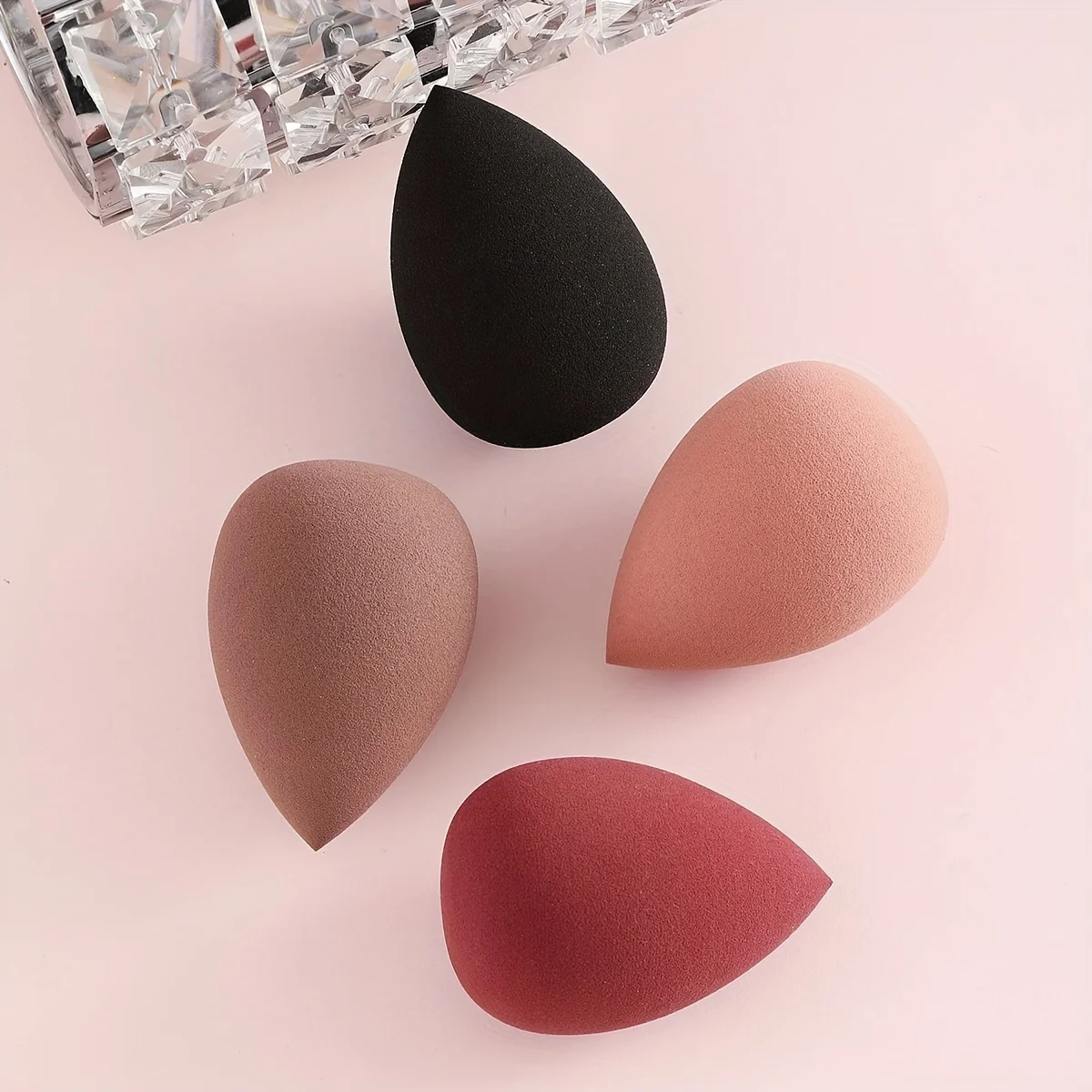 4 cosmetic sponge sets, cosmetic egg, dry and wet, cosmetic sponge for liquid foundation, honey powder and foundation make-up