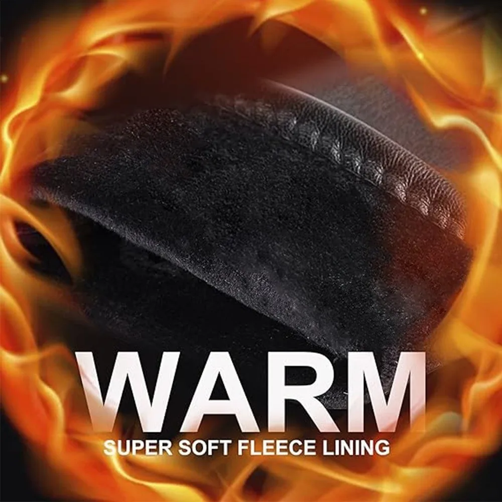 Simple Solid Color Full Finger Mittens Button PU Women Leather Gloves Windproof Keep Warm Touch Screen Gloves Girl
