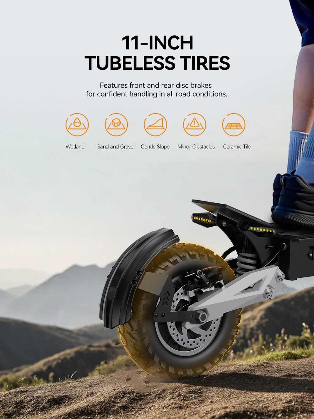 OOTD T10 E-سكوتر 900 واط ذروة الطاقة 48V13.5Ah LED عرض سكوتر كهربائي الكبار 11 بوصة على الطرق الوعرة الإطارات مريحة أضعاف EScooters