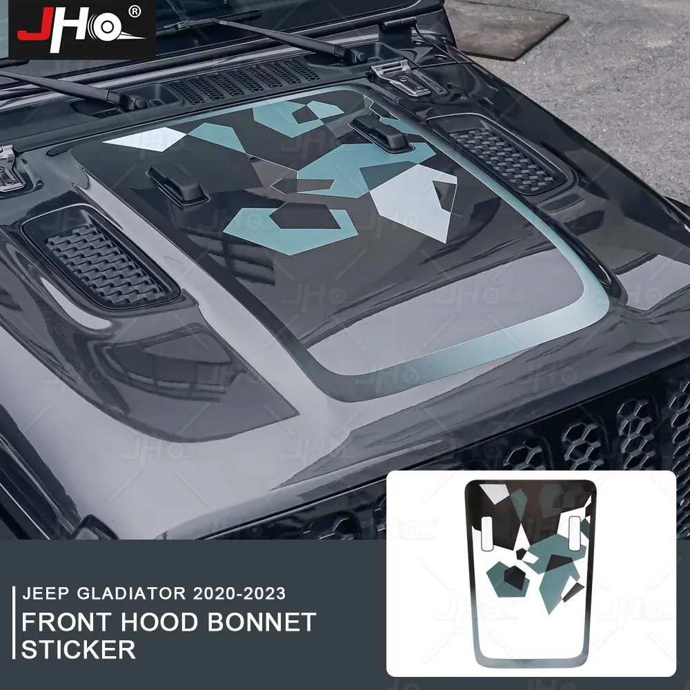 

JHO Front Bonnet Stickers Special Hood Decal Decorations Cover Accessories for Jeep Gladiator 2021 2022 2023 Graphic Vinyl