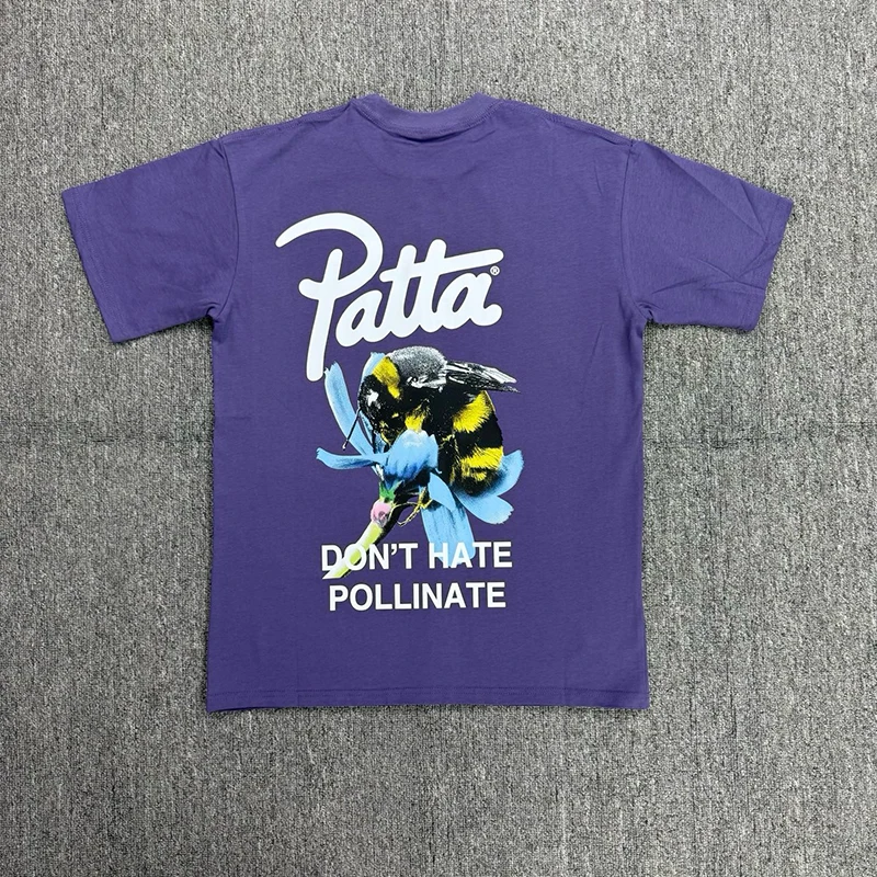 Men's Women's Street Patta Short Sleeve Summer Loose High Quality Cotton Pattern Print PATTA T Shirts