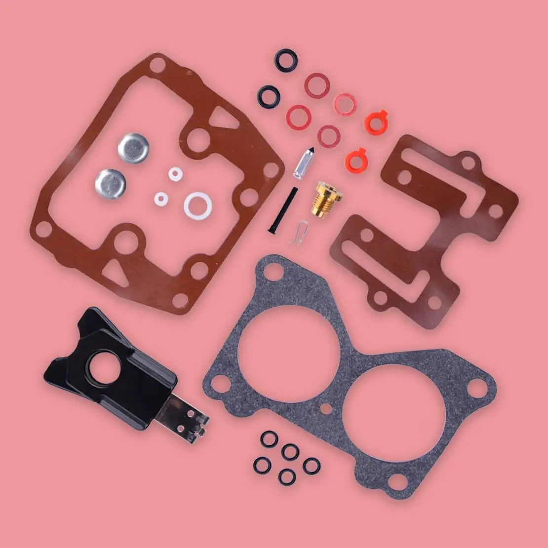 Carburetor Repair Rebuild Kit Fit for Johnson Evinrude V4 V6 Crossflow 392550 390055 398526 434888 435443 439076 18-7046