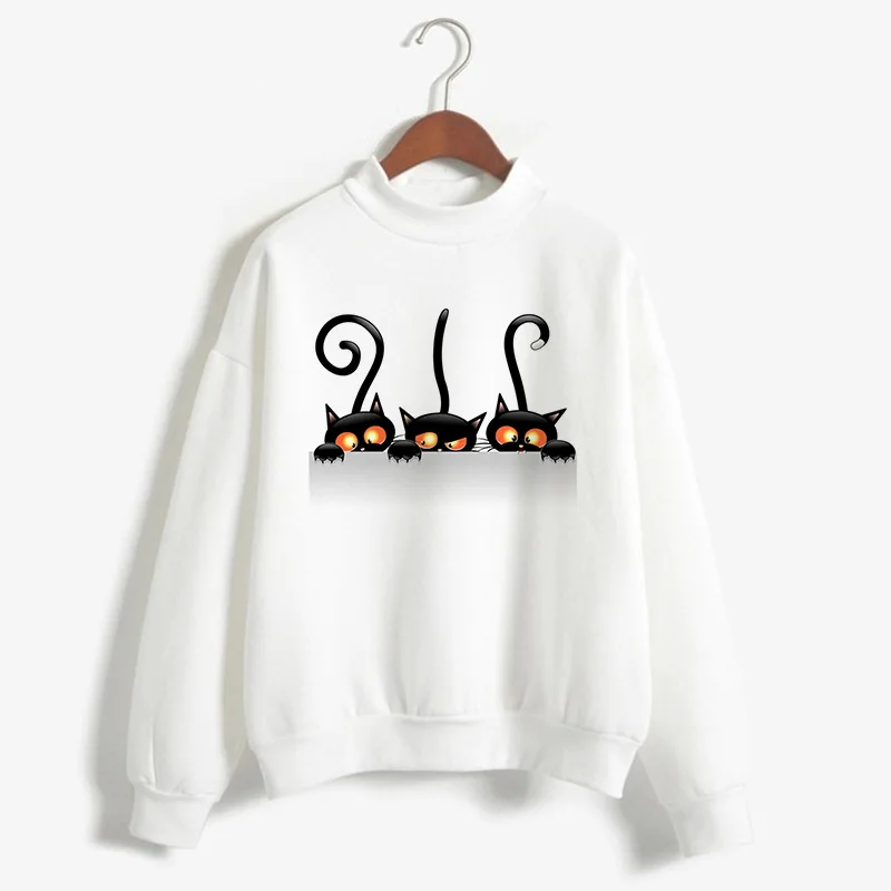 Hot Autumn and Winter Panda Print Long Sleeve Round Neck Plus Fleece Hoodie Europe and The United States Sweatshirt Clothes