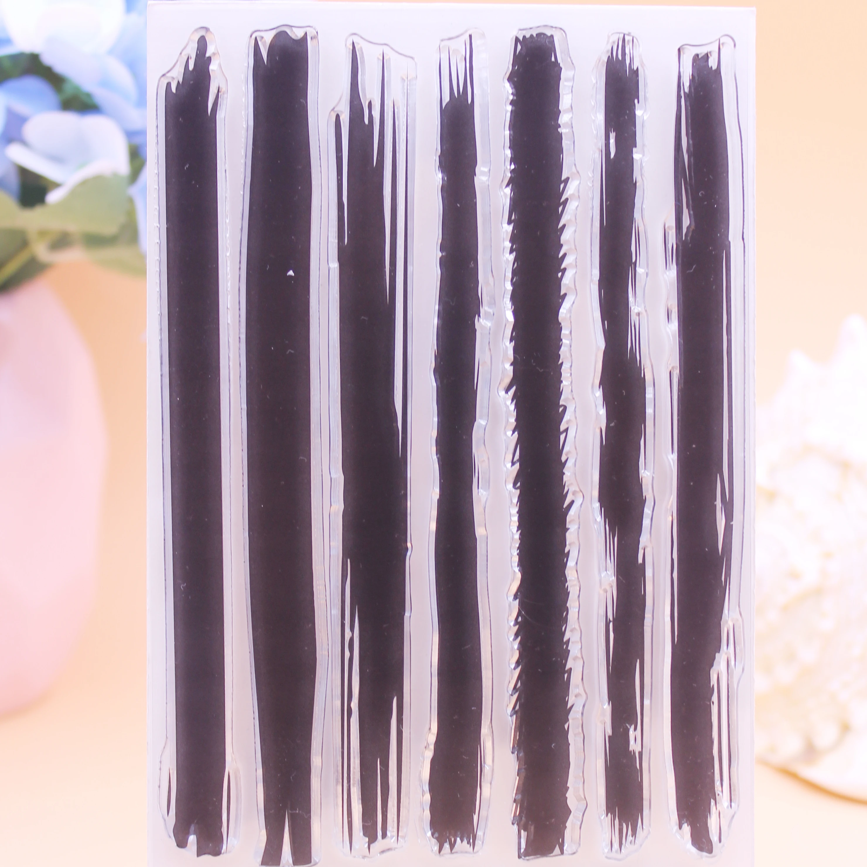 Aluminium klare Stempel Streifen DIY Karte Scrap booking Papier Handwerk Gummi transparente Silikon Stempel