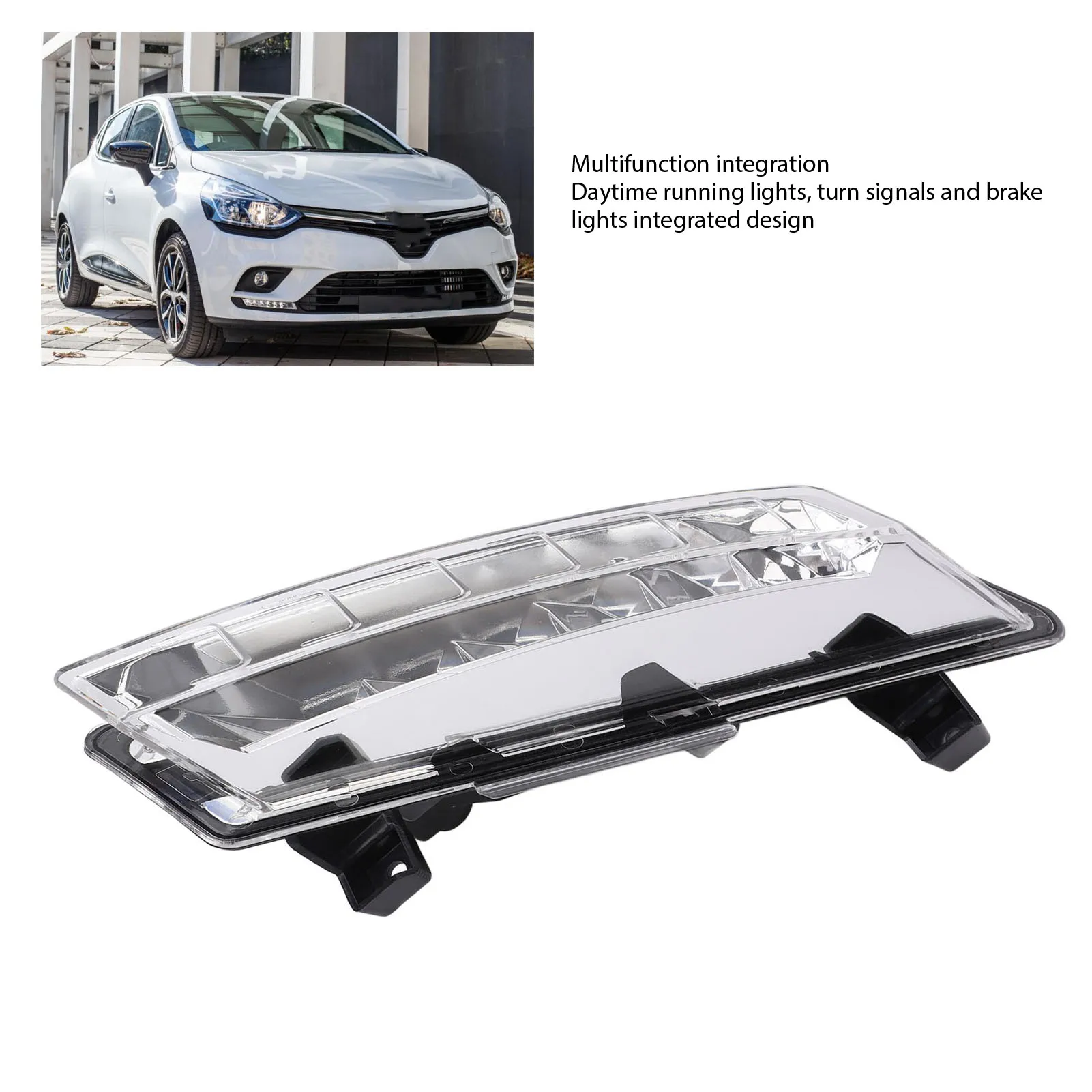 12 فولت LED الجبهة DRL الوفير ضوء لرينو كليو IV 2016-2019 مقاوم للماء سطوع عالية بدوره إشارات الضباب ضوء مصباح قيادة