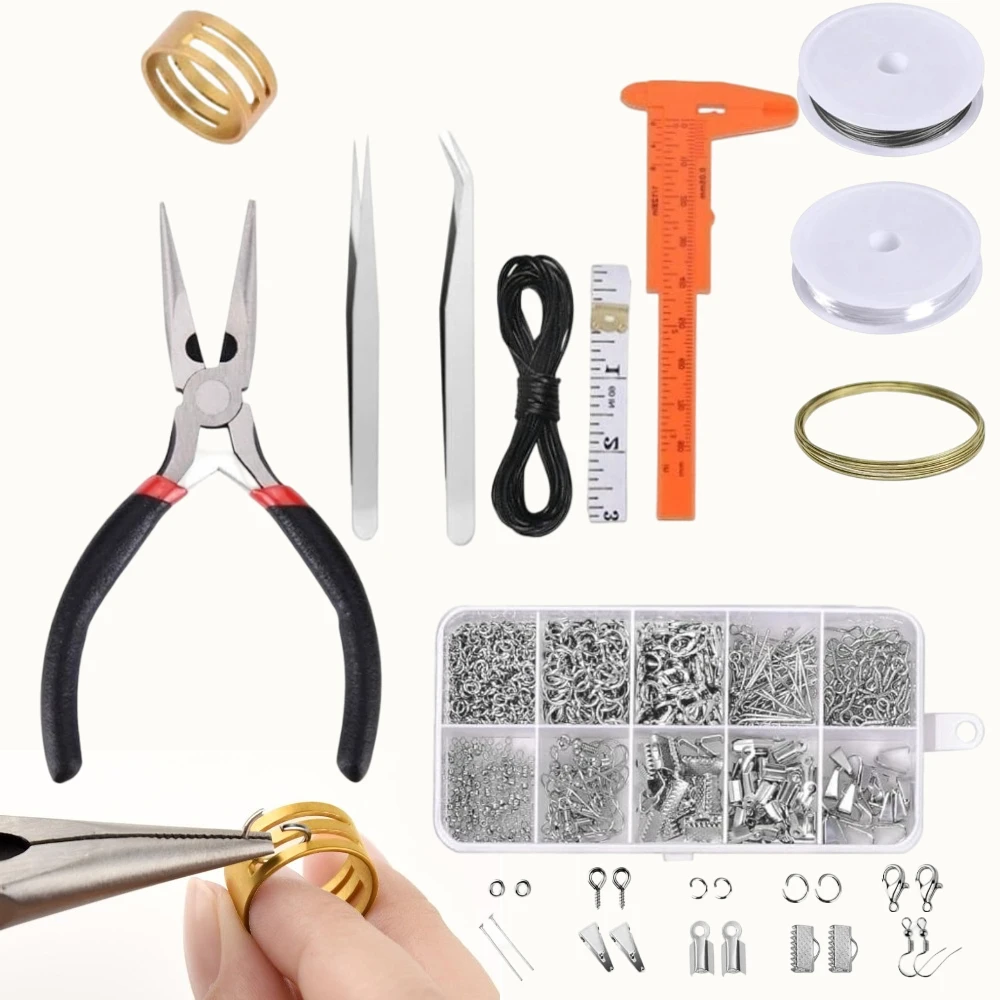 

935 PCS Jewelry Wire Wrapping, Jewelry Making Supplies Kit, with Accessories, Tweezers, Rulers, Beading Wires for Adults