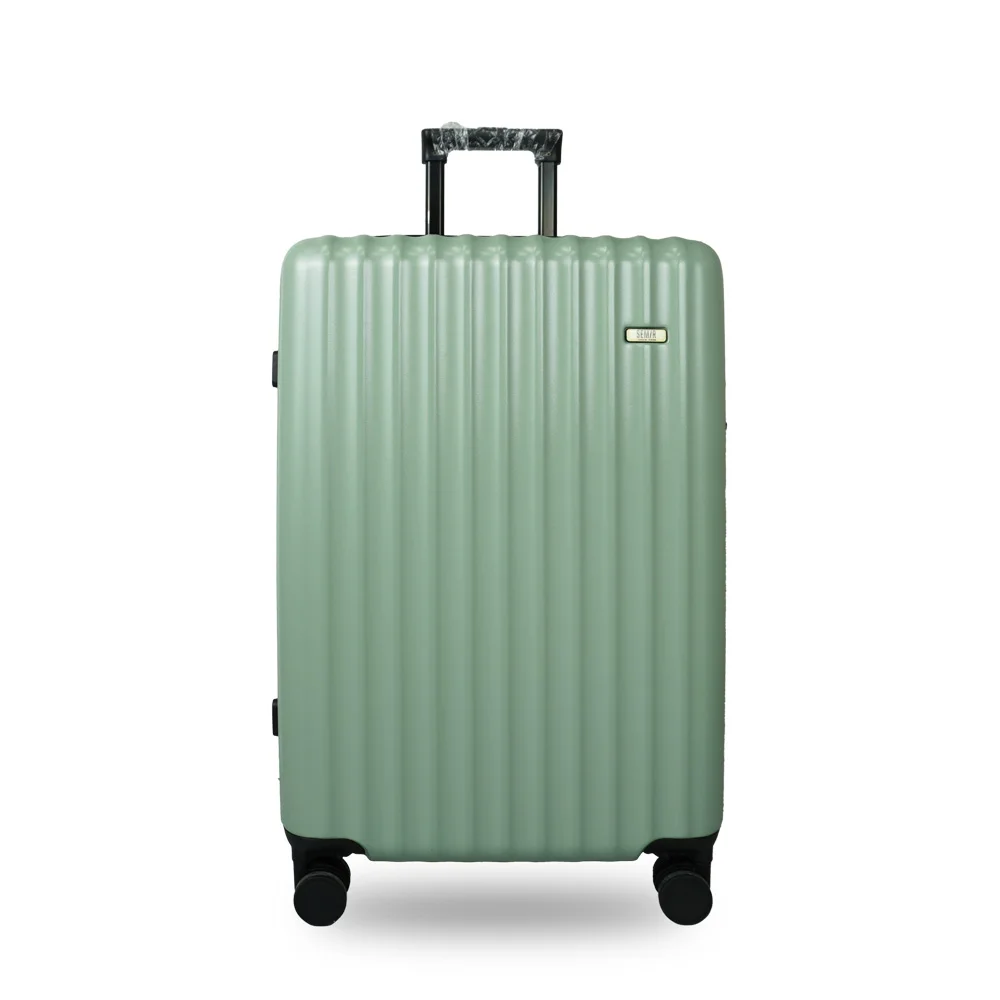 أمتعة سفر رائعة لعيد الميلاد - حقيبة وصول جديدة بإطار من الألومنيوم ذات سعة كبيرة مع عجلات دوارة وتصميم شريطي ثلاثي الأبعاد