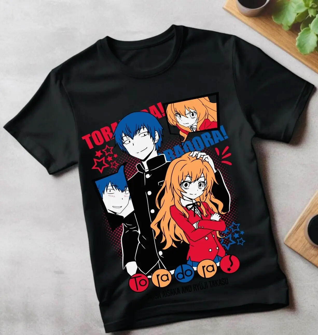 Toradora T-Shirt Taiga Ryuuji Aisaka Takasu Kawaii Anime Tee Gift 2024 Shirt