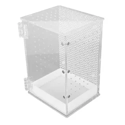 Reptile Terrarium Tank Acrylic Highly Transparent Clear Habitat Tank for Leopard Gecko Snake Frog