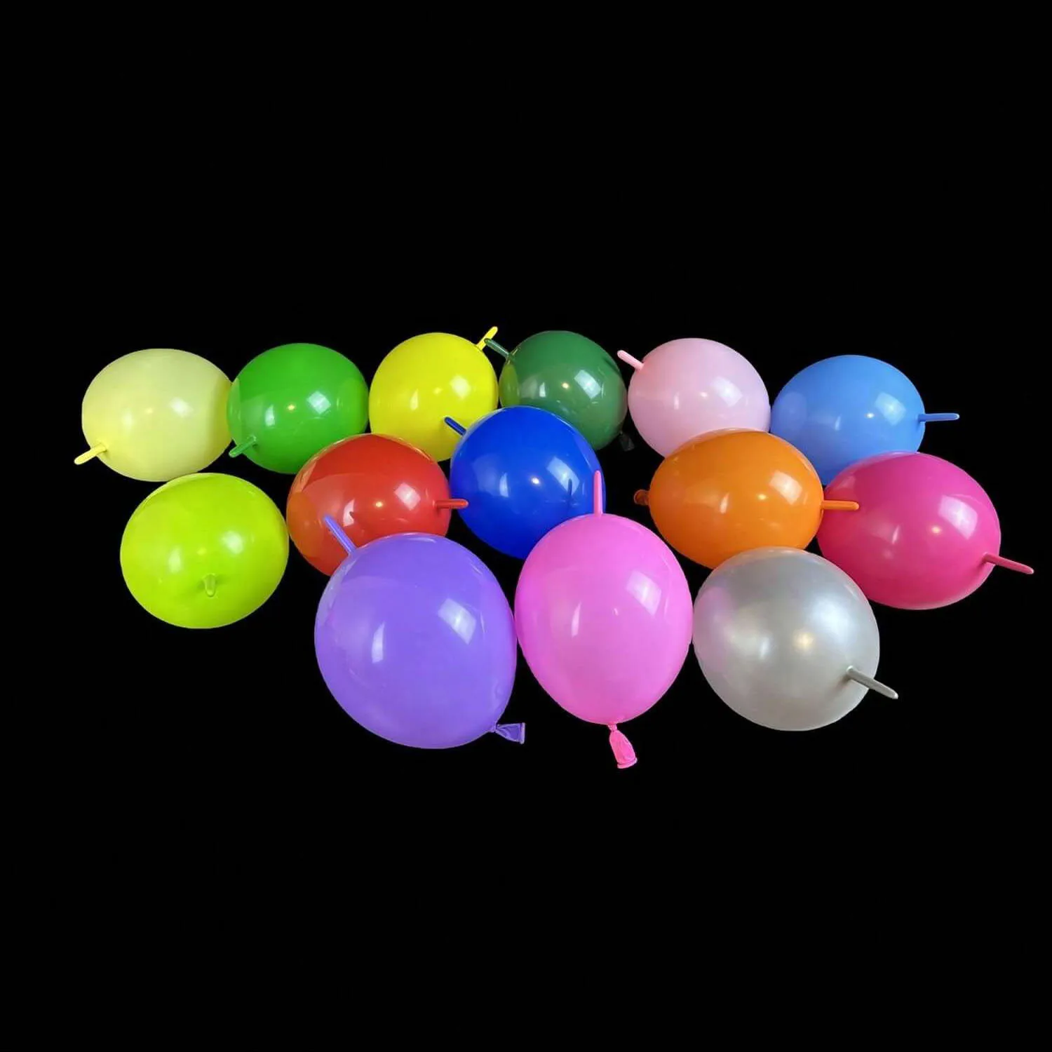 10/50 6 Zoll 10 Zoll Verbindbare Luftballons, Bunte und Verbindbare Latex-Luftballons mit Nadelstiel, Kindergeburtstagsparty-Dekoration – Detail 3