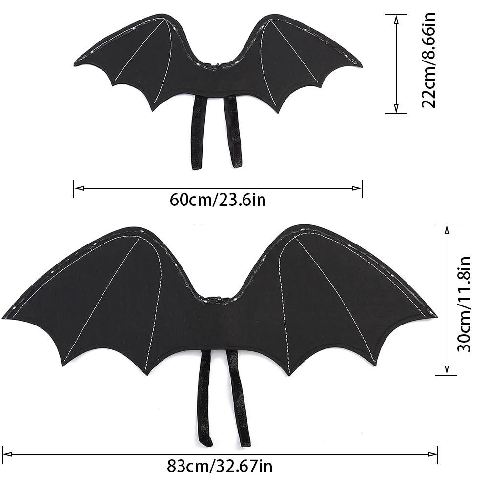 Halloween Props Demon Angel Light-emitting Children/adults Bat Wings Parent-child Performance Party Cosplay Prop Toys
