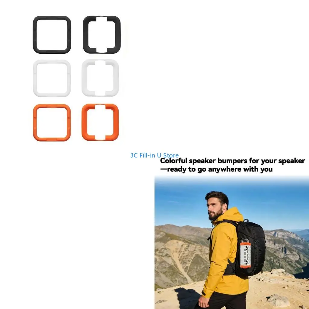 G8TA Speaker End Cap Guard Bumper Cover for Turtlebox Speaker Silicone Frame Pair