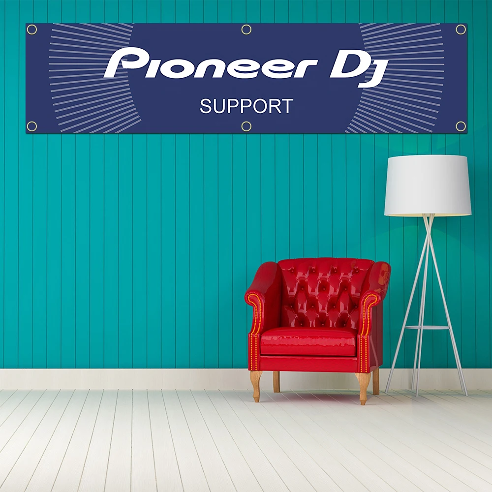 45x180cm Pioneer DJ Pro Music Banner Flag Polyester Printed Garage Wall Art Outdoor Decorations Tapestry