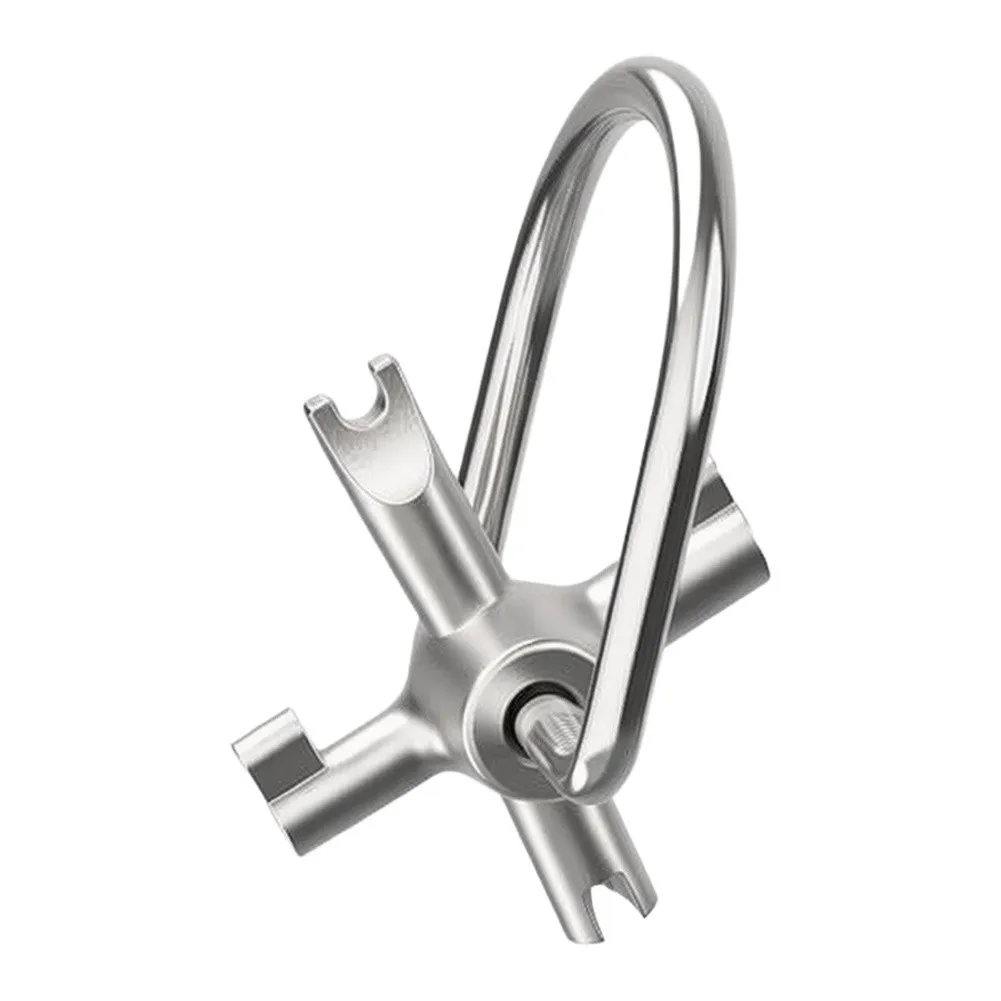 1 Piece 4 In 1 HVAC Refrigerant Locking Cap Key Wrench For R22 R410A Air Conditioning Tool Multi Function Opener Metal