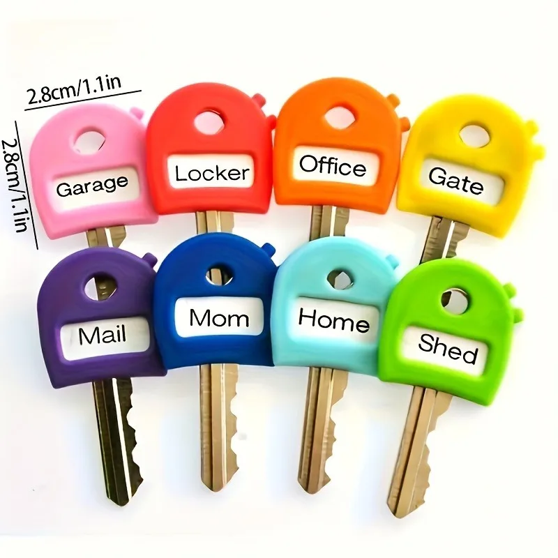 Key Cap Covers Silicone Identifier Set 16 Pieces Assorted Colors Organizer Label Tags For Home Office Desk Desktop Storage