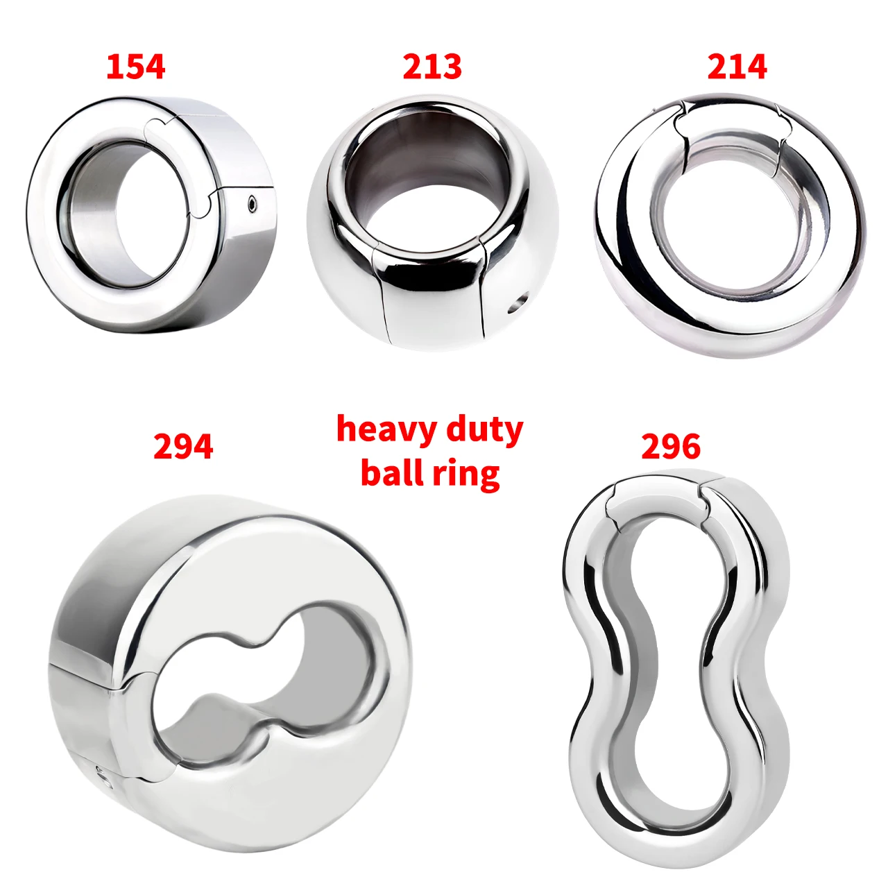 FRRK Stainless Steel Heavy Duty Ball Stretcher Penis Ring Metal Lock Cock Weight Exercise Scrotum Pendant Male Bondage Sex Toys - view 3